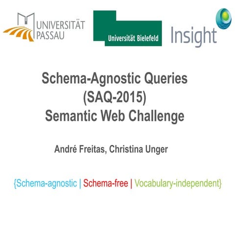 Schema-Agnostic Queries (SAQ-2015): Semantic Web Challenge