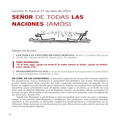 Leccion 04 - Señor de todas las naciones (Amos)