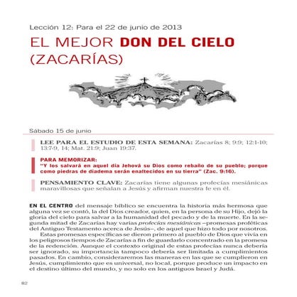 Leccion 12 - El mejor don del cielo (Zacarias)