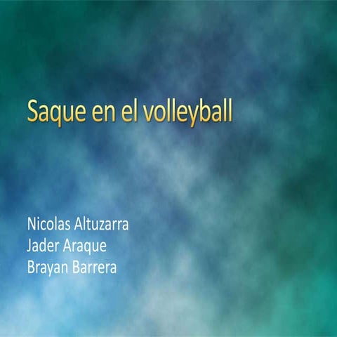 Saque en el volleyball