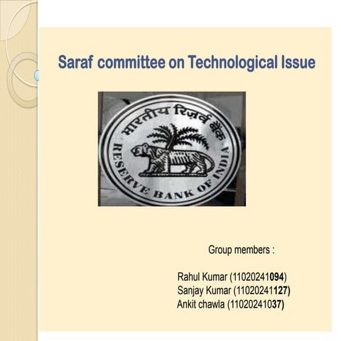 Saraf Commitee Report