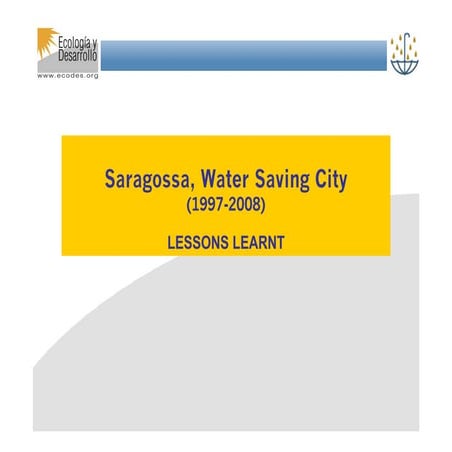 Saragossa Water Saving City 1997 2008
