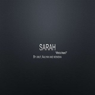 Sarah 2 presentation