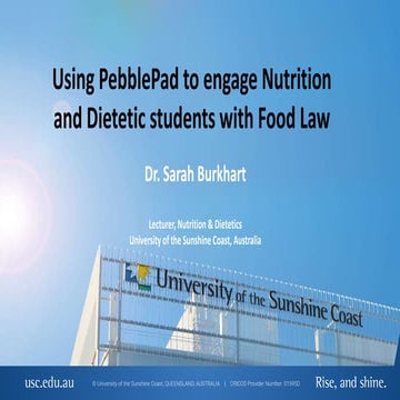 Engaging nutrition and dietetic students with food law through the use of an ...
