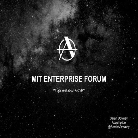 Sarah Downey, Principal, Accomplice VC Presentation