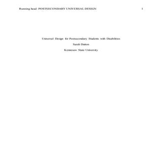 Universal Design for Postsecondary ...