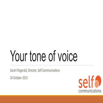 Your tone of voice