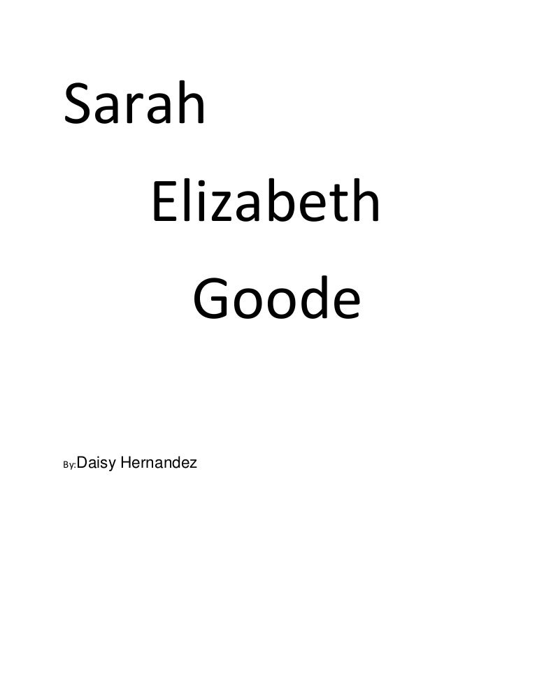 Sarah goode