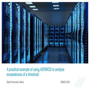 A practical example of using AERMOD to analyse exceedances of a threshold