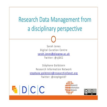 Sarah Jones RDM from a disciplinary perspective