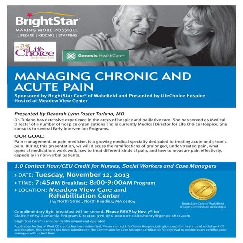 Managing Chronic & Acute Pain