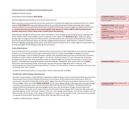 Sarah magazine annotated