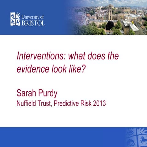 Sarah Purdy: What does evidence look like?