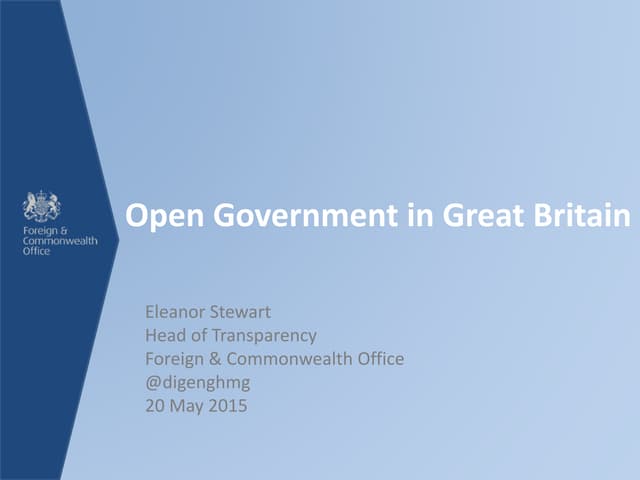 Open Government in Great Britain