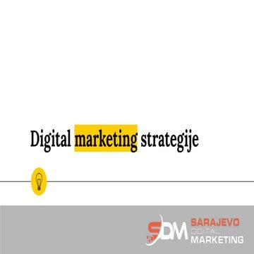 Digital marketing strategije - Nedim Šabić