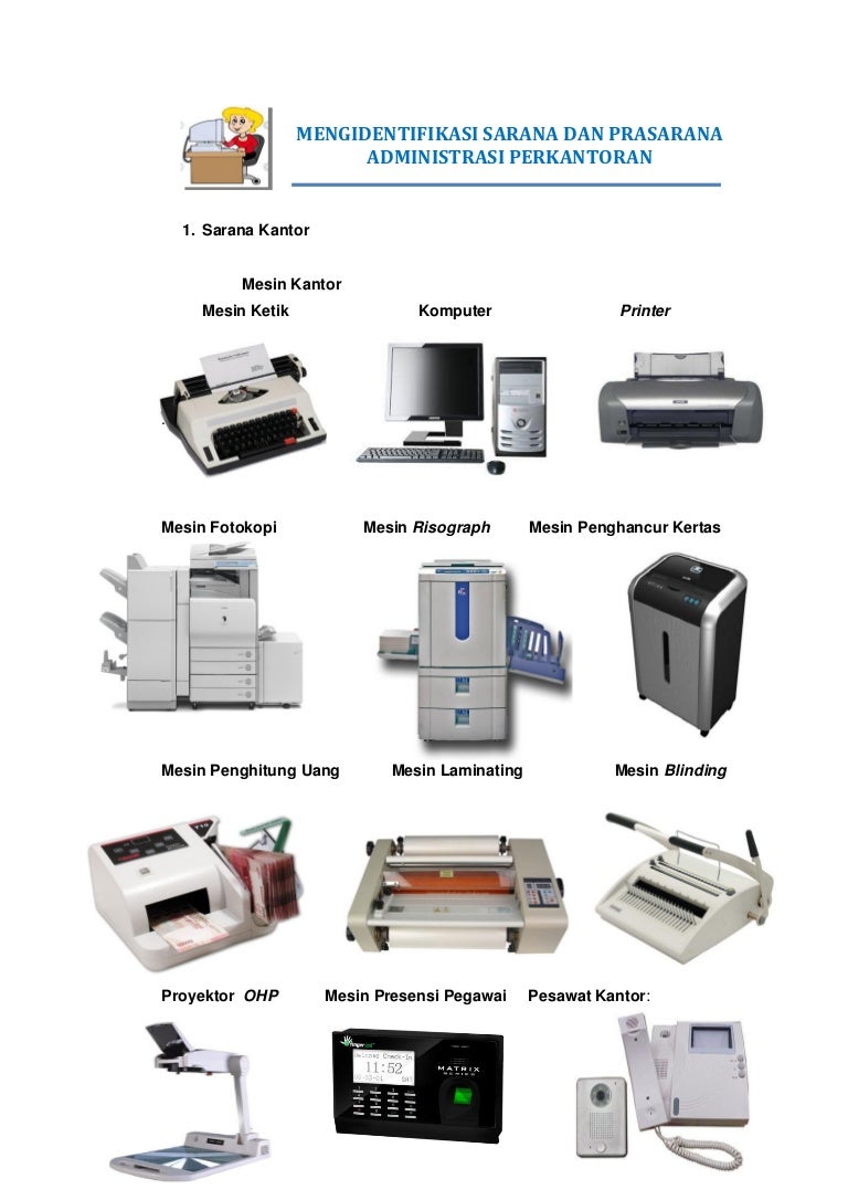 Sarana dan prasarana administrasi perkantoran