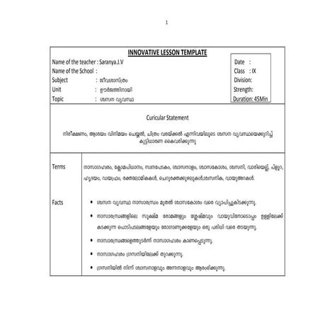 Innovative lesson template | DOCX