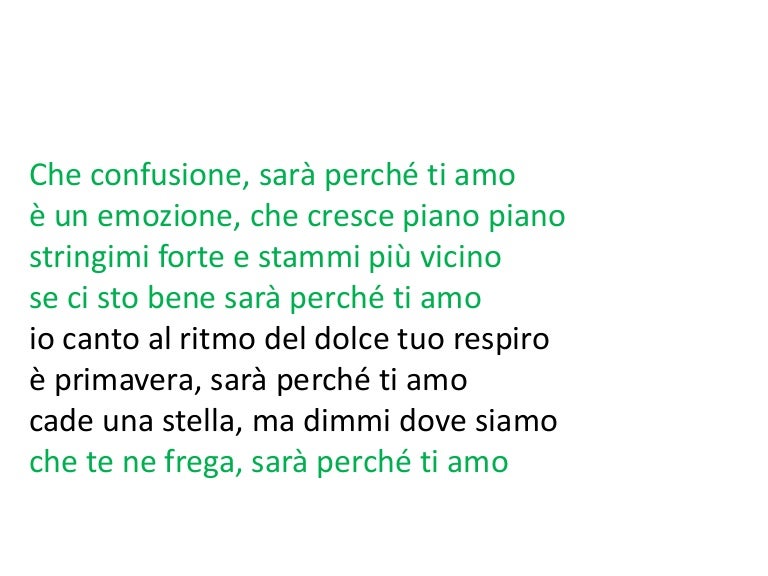 Sara perche ti amo Sara perche ti amo