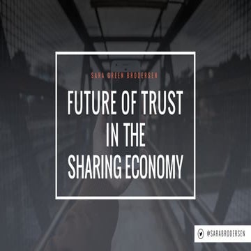 Future of Trust in the Sharing Economy