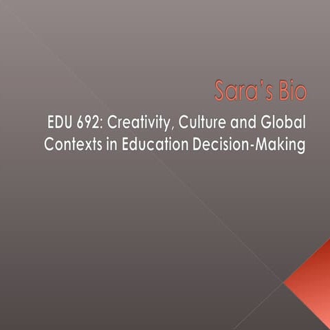 Sara’s introduction