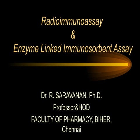 RadioImmuno Assay and ELISA Importance and Applications