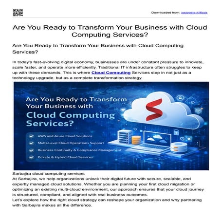 Are You Ready to Transform Your Business with Cloud Computing Services ...