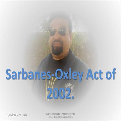 Sarbanas oxley act 2002