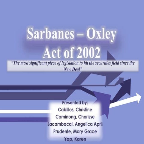 Sarbanes-Oxley act