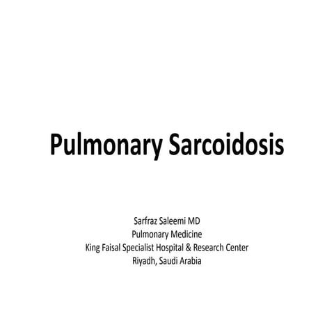 Pulmonary Sarcoidosis