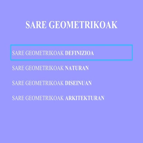 Sare Geometrikoak