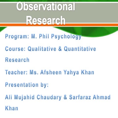 Sarfraz group.......presentation observation