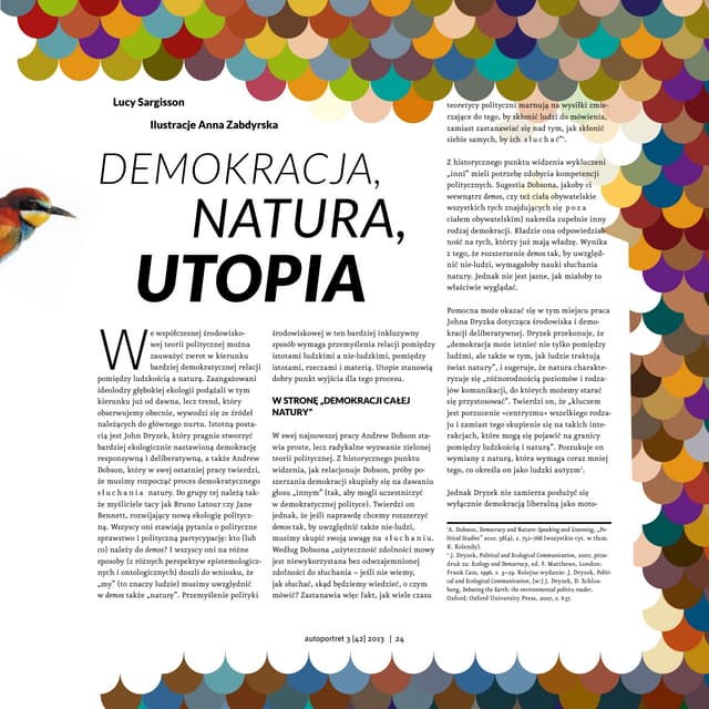 Lucy Sargisson, Demokracja, natura, utopia