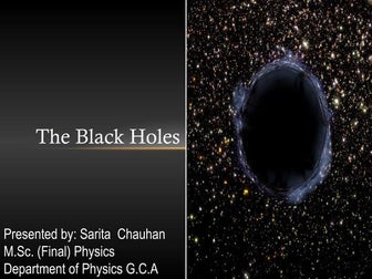 Sarita chauhan seminar on black hole