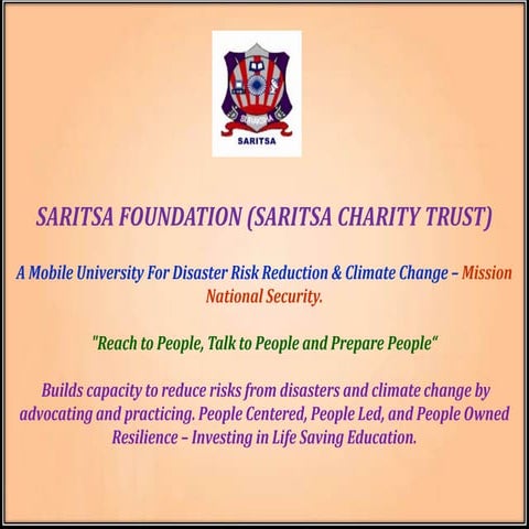 Saritsa prepares school children and community groups for disasters at goa  1...