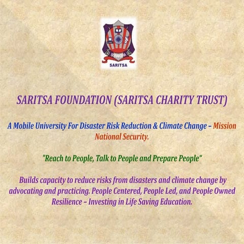 Saritsa prepares school children of vidya gram international school, chomu, jaipur for disasters