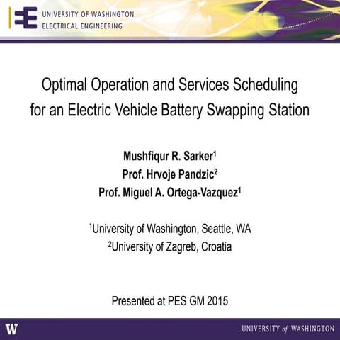 Optimal Operation and Services Scheduling for an Electric Vehicle Battery Swa...
