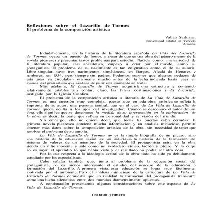 El Lazarillo de Tormes - Examen de lectura | PDF