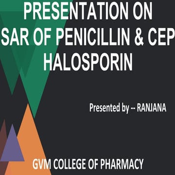 Sar of Penicillin and cephalosporin