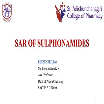 SAR OF SULPHONAMIDES.pptx