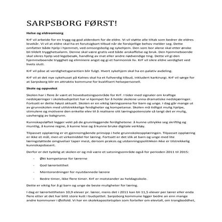 Politiske saker kongsberglista | PDF