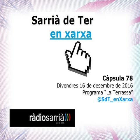 Sarrià de Ter en Xarxa. Càpsula 78. 16des16 