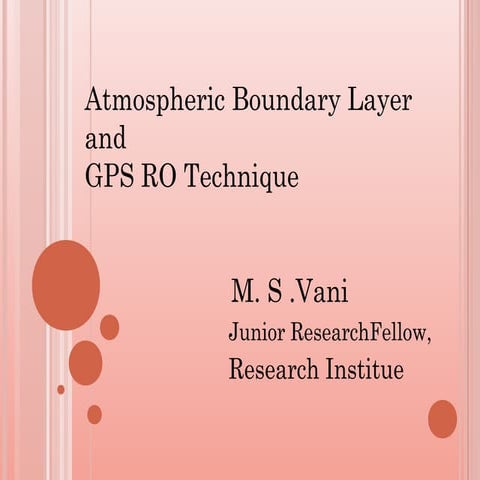 atmospheric boundary layer studies