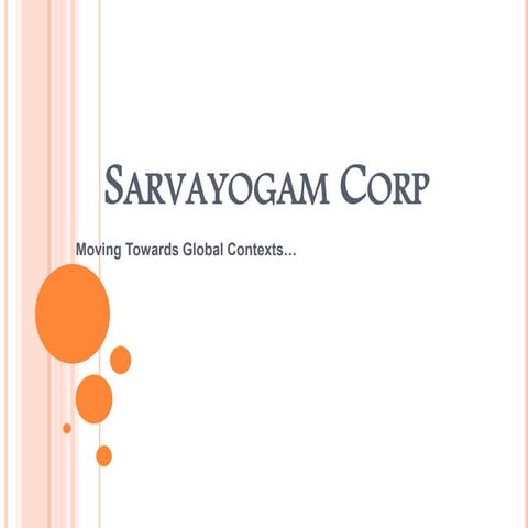 Sarvayogam corp  presentation on chemical earthing