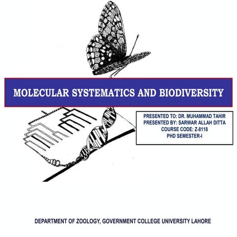 Molecular Systematics and Biodiversity