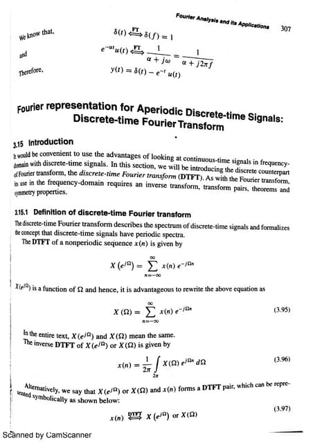 Discrete Time Fourier Transform