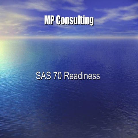 Sas 70 Readiness