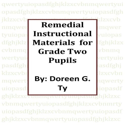 Instructional Materials For Grade Two Pupils