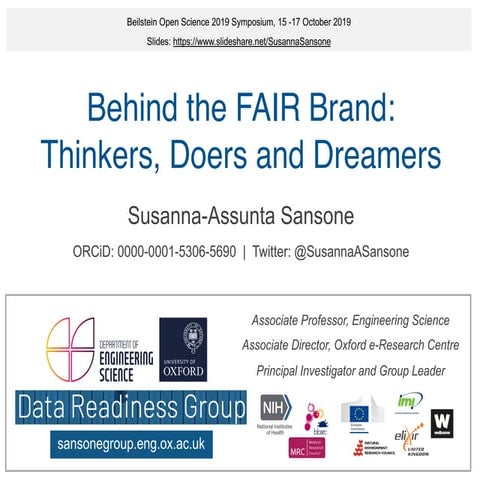 Behind the FAIR brand: Thinkers, Doers and Dreamers