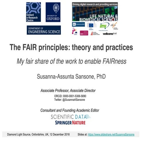 My FAIR share of the work - Diamond Light Source - Dec 2018