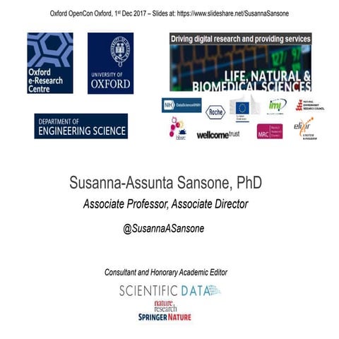 Susanna Sansone - OpenCon Oxford, 1st Dec 2017